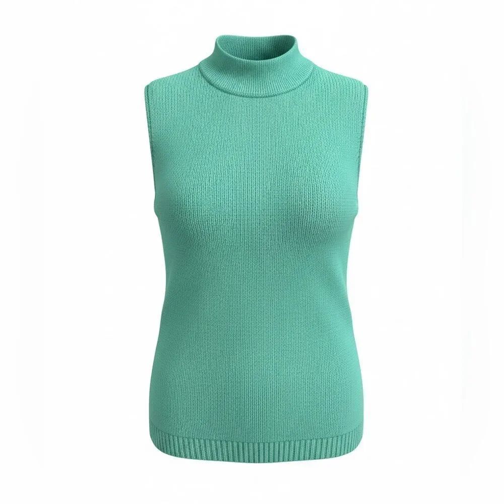 Lilly Pulitzer women’s Sleeveless Mock Neck Knit Sweater Tank-Mint Green size XL